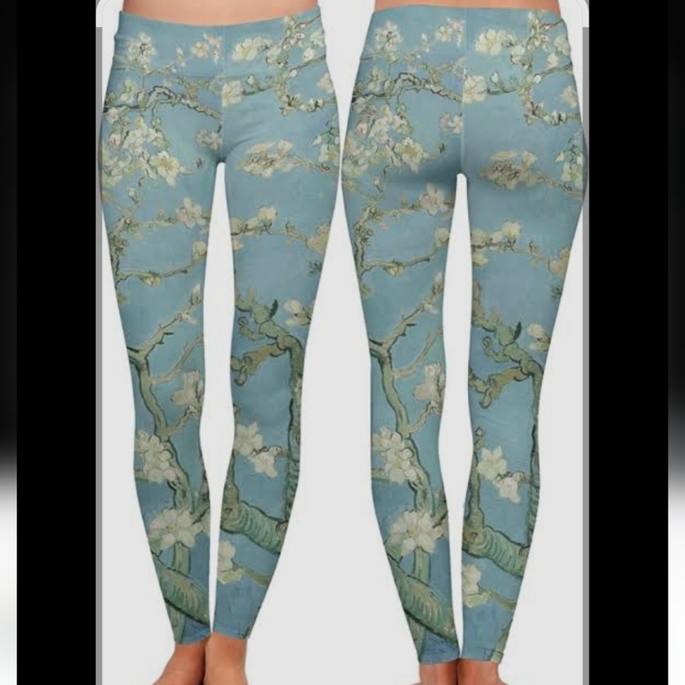 Almond Blossoms (Van Gogh) Ladies Leggings Size Small